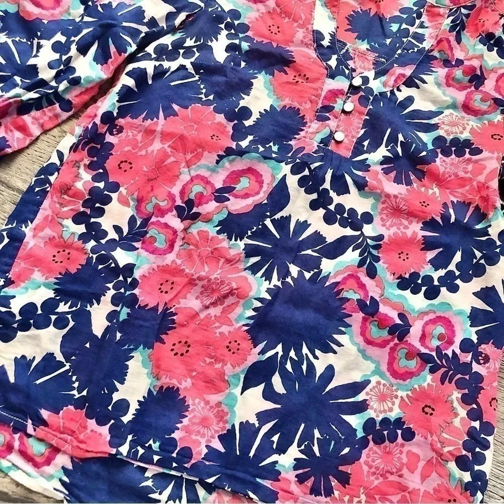 LILLY PULITZER $128 XS Martinique Top Beckon Jungle Utopia Tunic Pullover Shirt